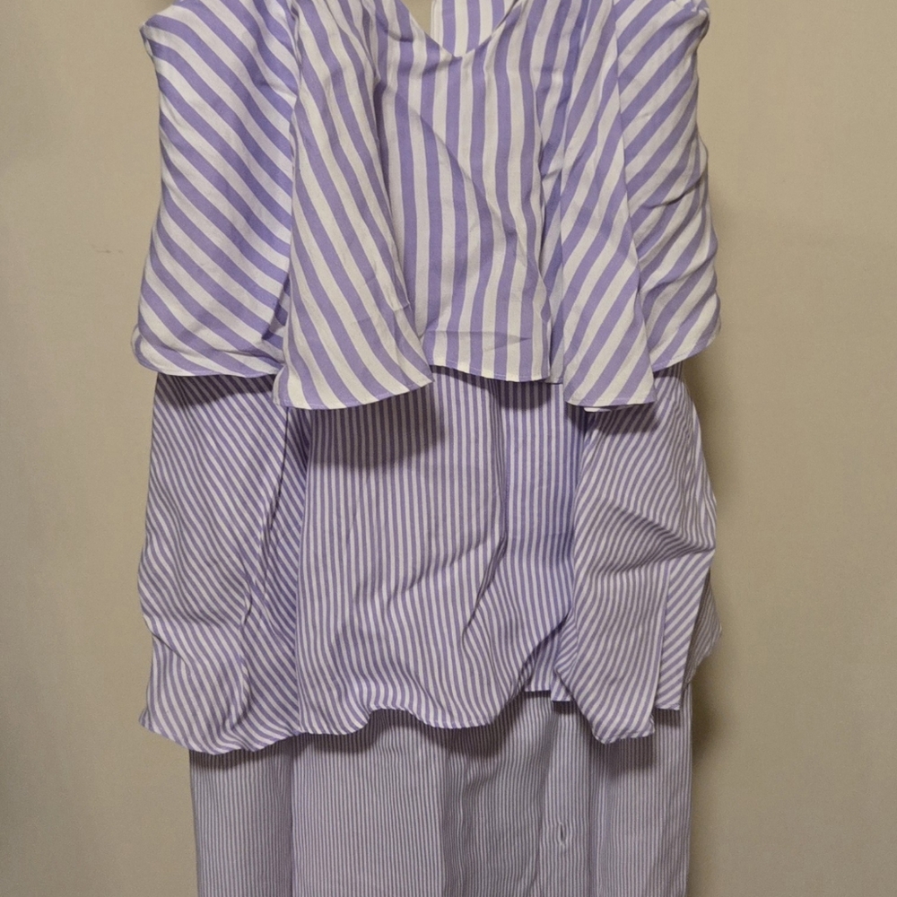 GOEN.J Striped Purple Maxi Dress